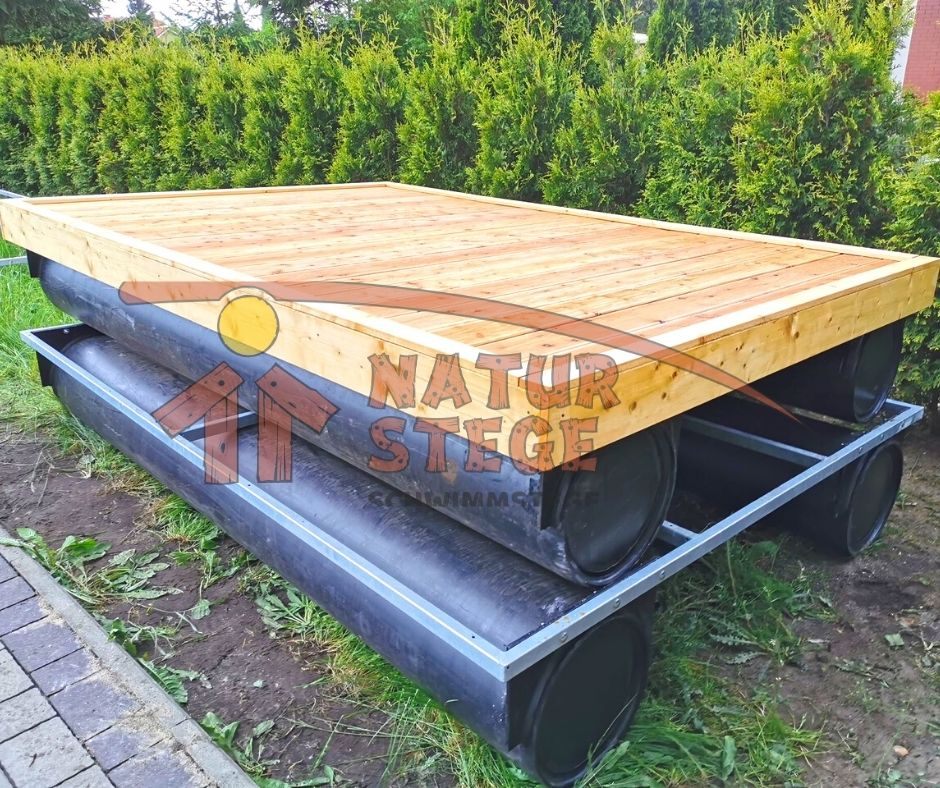 D.01.   Schwimmsteg Modul 3m x 2m mit Holzbelag