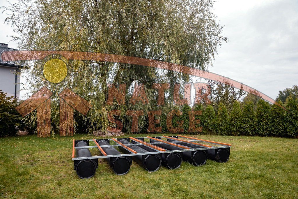 C.06.1 Schwimmsteg Modul 3m x 4m ohne Holzbelag mit Holzlatten